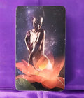 EloahMor's deck design featuring MILO: The Multidimensional Inflorescence Love Oracle (The Flower Oracle) artwork, printed in standard tarot-sized dimensions (2.75 inches by 4.75 inches).